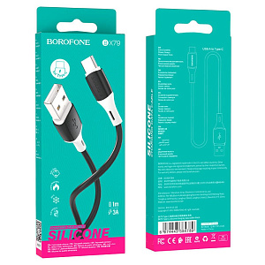 Дата кабель Type-C - USB Borofone BX79 3A 1м черный