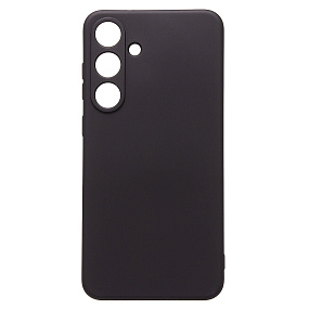 Силиконовый чехол для Samsung S936 Galaxy S25 Plus с закрытой камерой черный