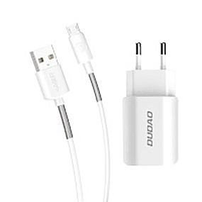 СЗУ-USB Dudao A6XSeu 2 выхода (USB/Type-C) 22.5W QC3.0+PD китай.вилка (переходник в комплекте) белый