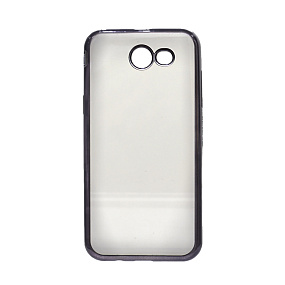 Силиконовый чехол для Samsung J327 Galaxy J3 (2017) с хром. контуром черный