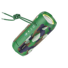 Колонка Borofone BR21 (Bluetooth/MicroSD/USB/FM/AUX) 10W хаки