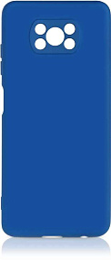 Силиконовый чехол Xiaomi Poco X3/X3 Pro DF синий