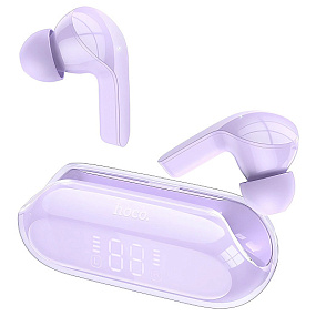 Bluetooth-наушники беспроводные Hoco EW39 (шумоподавление) лиловые(УЦЕНКА)рассинхронизированые