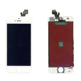 Дисплей для телефона iPhone 5 в сборе Белый - AAA
