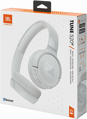 Bluetooth-наушники JBL TUNE 520 полноразмерные белые 