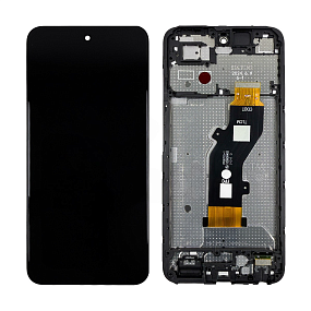 Дисплей для телефона Tecno Spark Go 1 (KL4) модуль с рамкой Черный - Оригинал