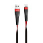 Дата кабель lightning - USB Hoco U39 1,2м 2,4А черно-красный