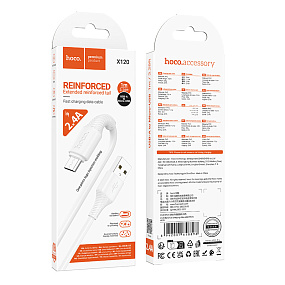 Дата кабель micro USB - USB Hoco X120 2.4A 1м белый
