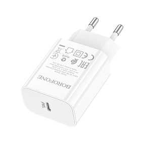 СЗУ-Type-C Borofone BA65A 1 выход PD20W белый