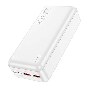 Портативное зарядное устройство Hoco J101B 2USB/Micro/Type-C 22.5W 30000mAh белый