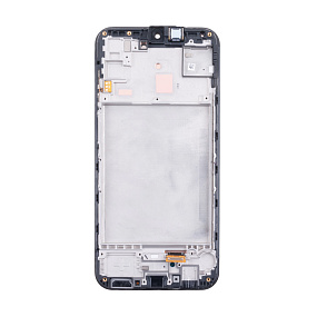 Дисплей для телефона Samsung M156B (M15 5G) модуль с рамкой Черный - Оригинал