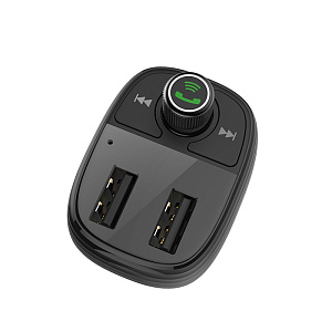 FM-модулятор Borofone BC16  (Bluetooth, MicroSD, 2USB, дисплей) черный