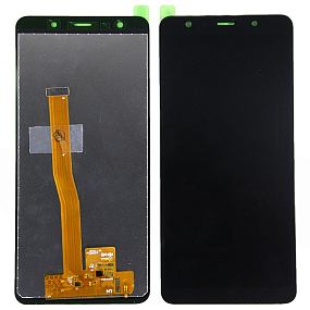 Дисплей для телефона Samsung A750F (A7 2018) в сборе с тачскрином Черный - In-Cell