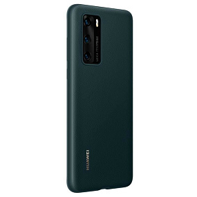 Силиконовый чехол Huawei P40 PU темно-зеленый