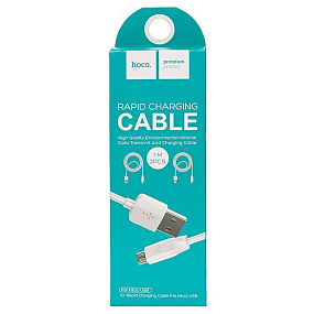 Дата кабель micro USB - USB Hoco X1 2.4A 1м белый