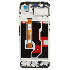 Дисплей для телефона Realme 9i (RMX3491) модуль с рамкой Черный - Оригинал