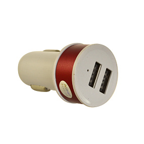 АЗУ-USB Iron 2 выхода 2.1A/1A белый в пакете