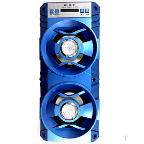 Колонка MS-212BT (Bluetooth/MicroSD/USB/FM/AUX) 10W синяя