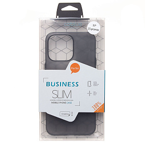 Кейс iPhone 15 Pro Max пластик PC091 матовый прозрачный черный