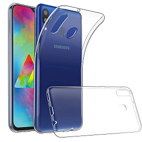 Силиконовый чехол для Samsung M205 Galaxy M20 прозрачный