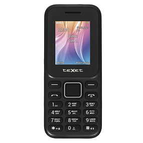 Мобильный телефон teXet TM-123 черный
