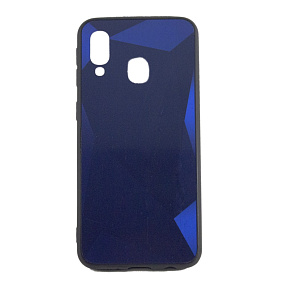 Задняя накладка для Samsung A405 Galaxy A40 PS66 стекло синий