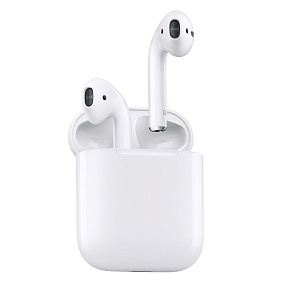 Наушники Apple AirPods 2 в футляре без возможности беспроводной зарядки белые
