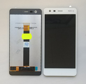 Дисплей для телефона Nokia 2 в сборе с тачскрином Белый