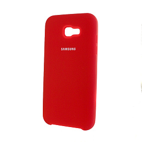 Силиконовый чехол для Samsung A720 Galaxy A7 (2017) оригинал красный