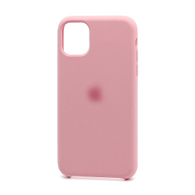 Кейс iPhone 11 Silicone Case с логотипом (№06) светло-розовый